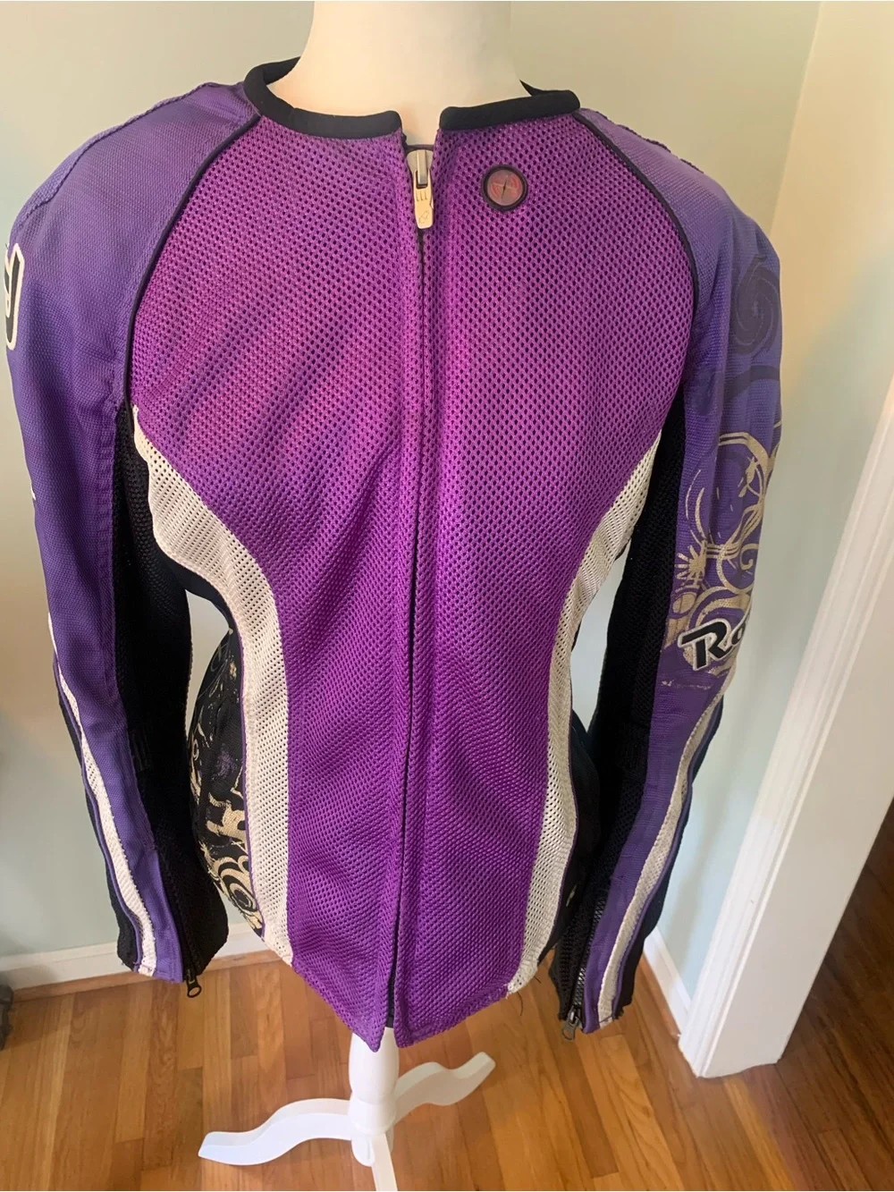 Joe Rocket Purple and White Women’s Mesh motorcycle Jacket, size M